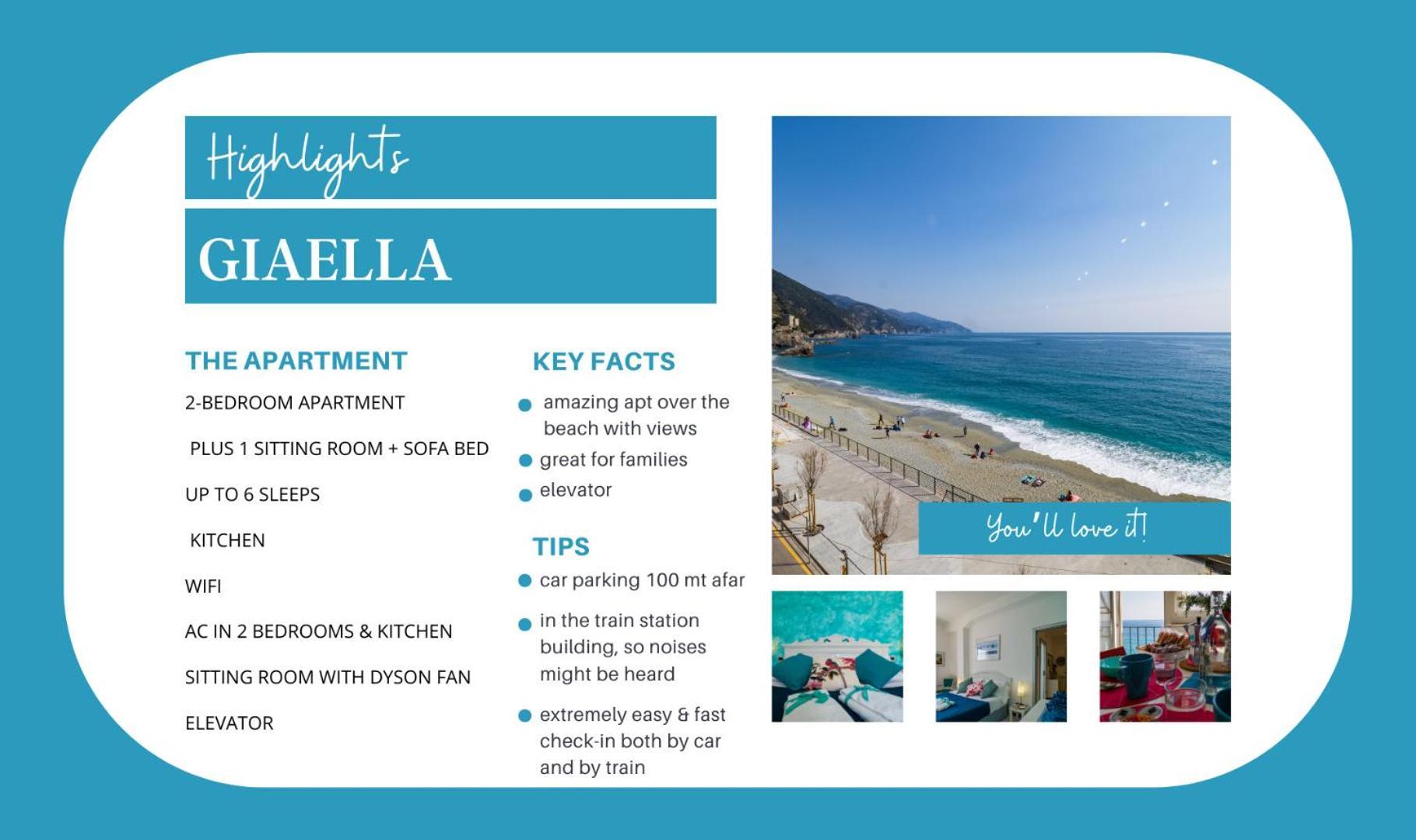 Giaella Sea View Apartment Monterosso al Mare Exteriör bild